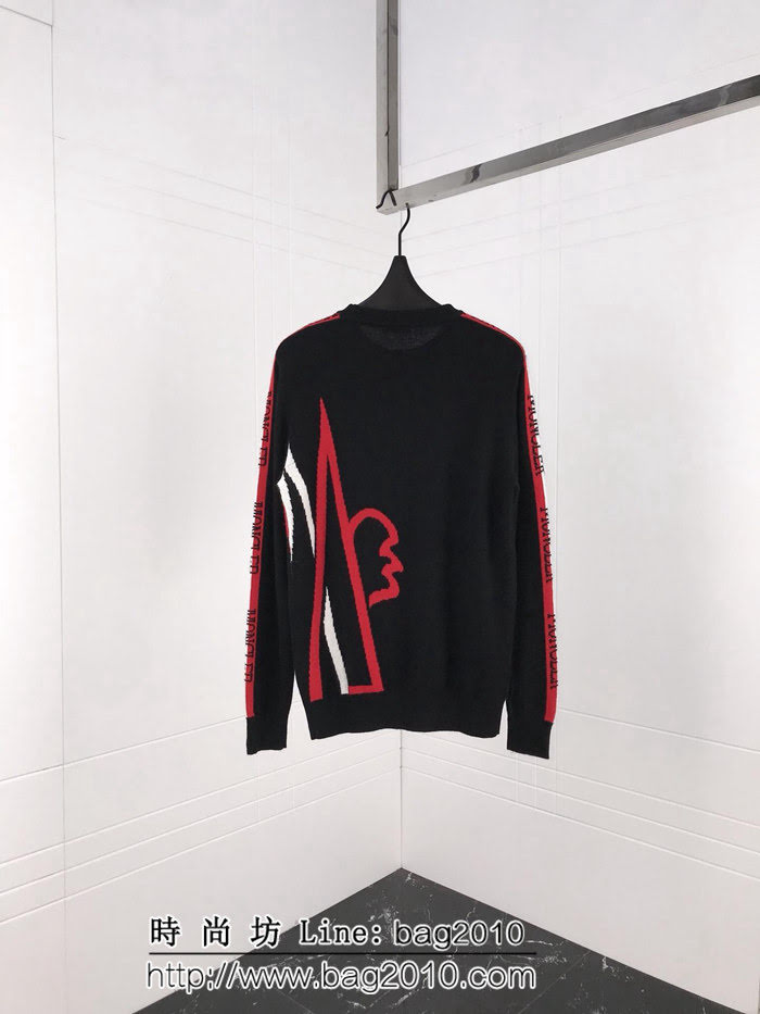 MONCLER蒙口 18ss秋冬新款 雙側字母提花logo 貂絨衫 男款羊毛衫 ydi1958